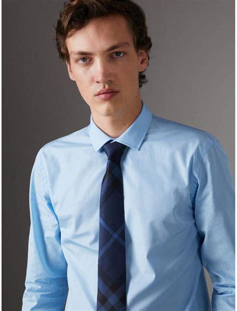 burberry slim fit cotton poplin shirt|Slim Fit Check Cotton Shirt in Sand .